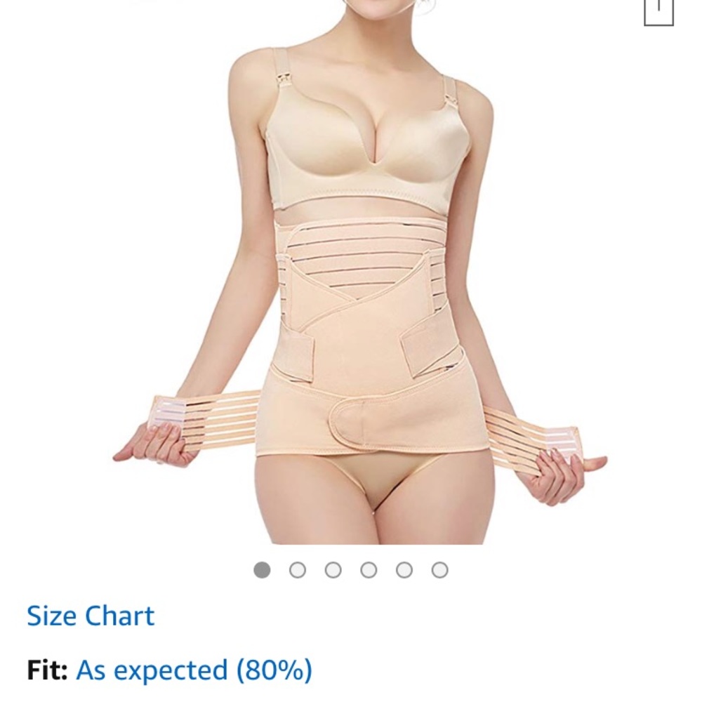 3 part postpartum belly wrap. One size fits all